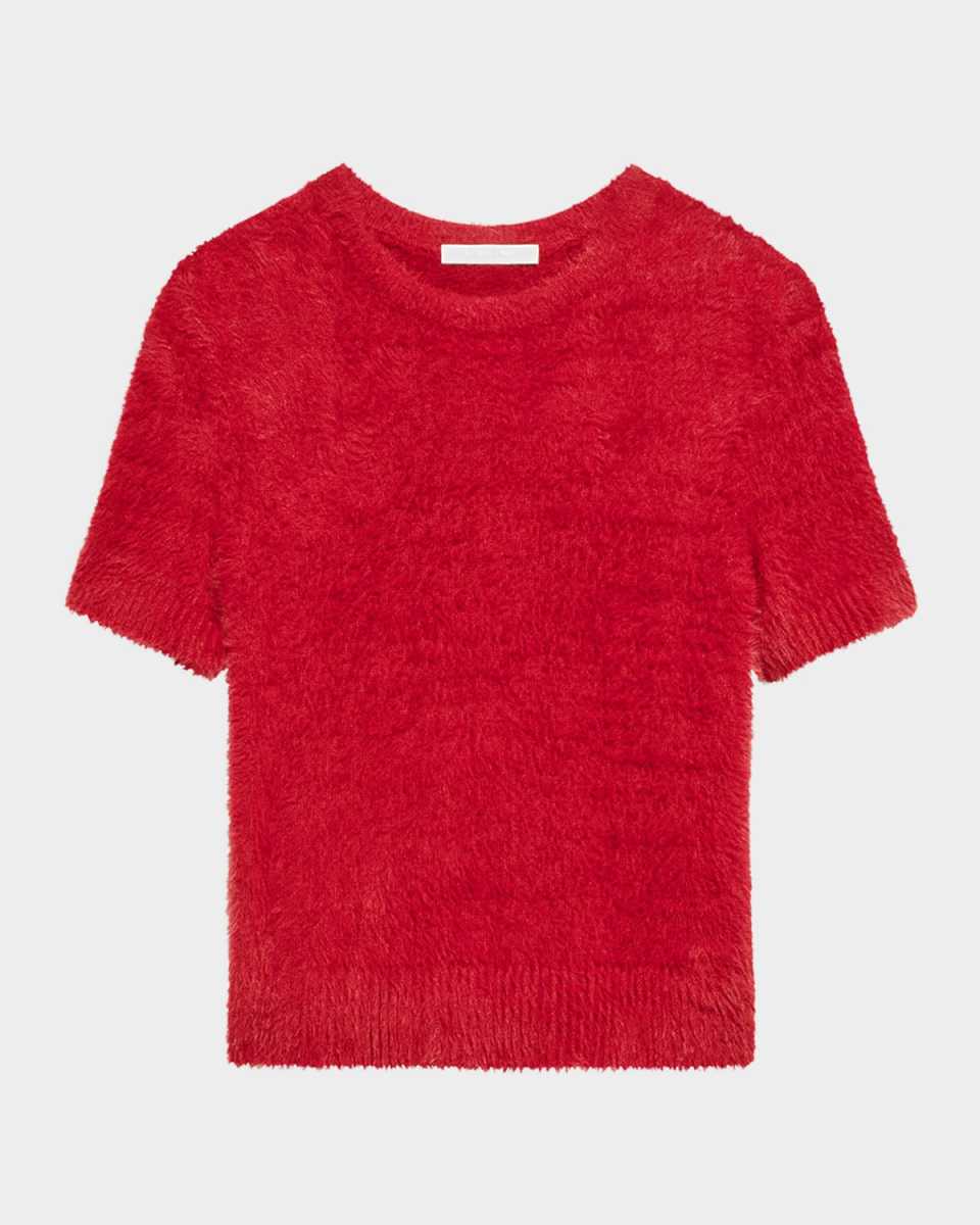 Cropped Eyelash Knit T